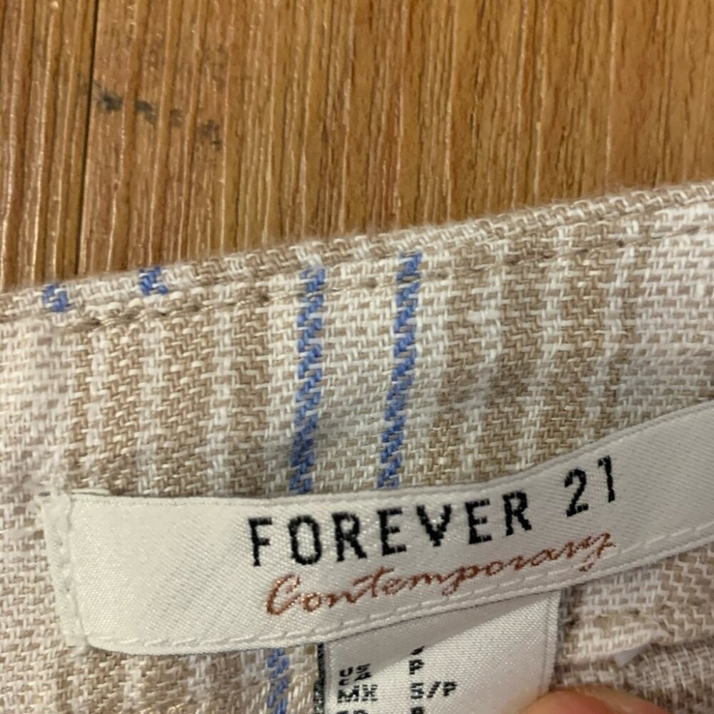 Forever 21 Contemporary Mini 100% Linen Skirt - Picture 5 of 9